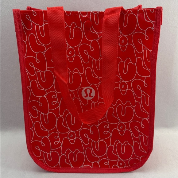 lululemon athletica Handbags - Lululemon Athletica Red Graphic Bubble Logo Tote